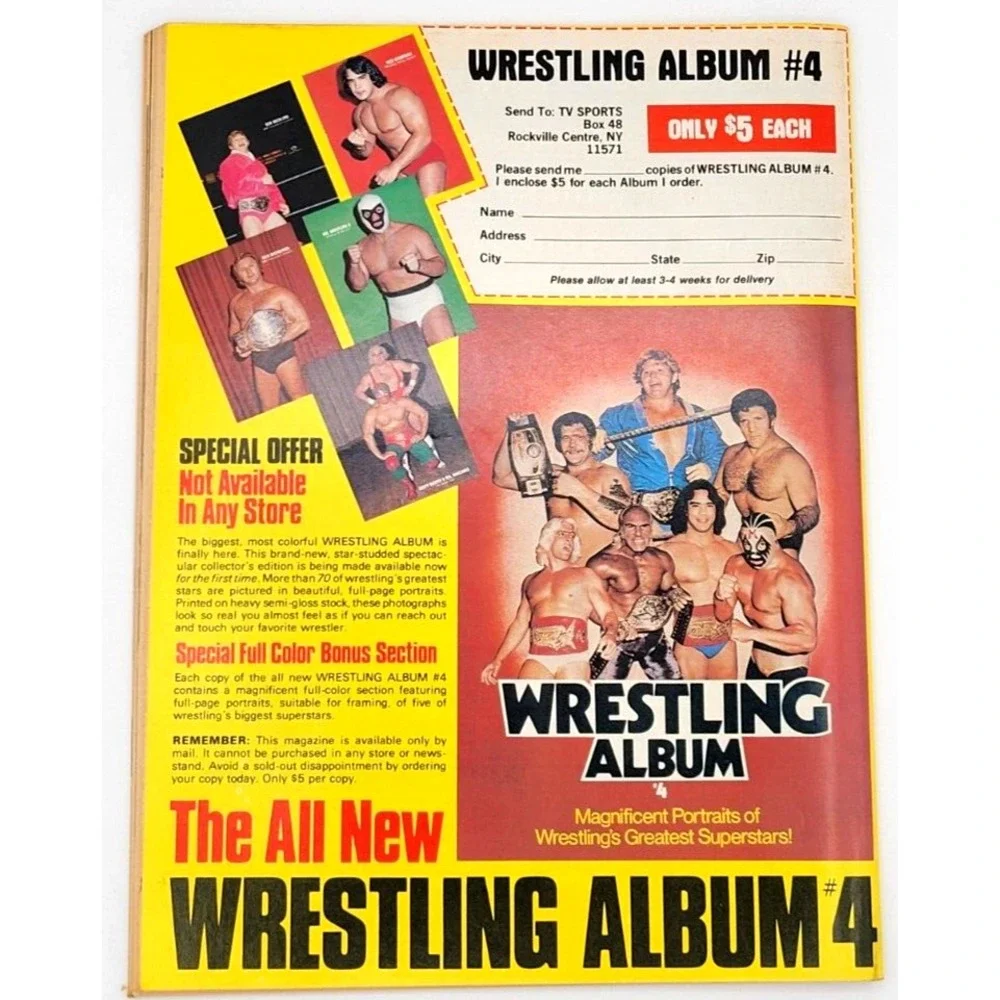 INSIDE WRESTLING APRIL 1981 CAPTAIN‎ LOU ALBANO RIC FLAIR BRUNO SAMMARTINO JR.